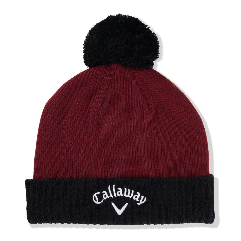 Callaway Tour Authentic Pom Beanie Hat Wine - Image 2