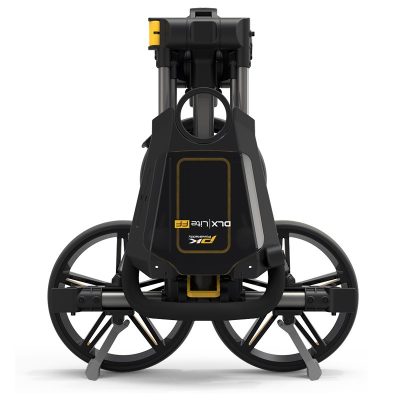 Powakaddy DLX-Lite FF Push Golf Trolley Yellow