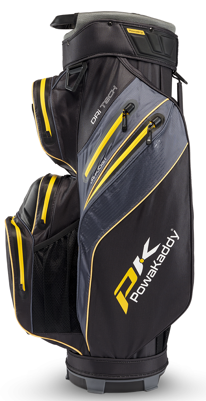 Powakaddy Dri Tech Waterproof Cart Golf Bag Black/Yellow