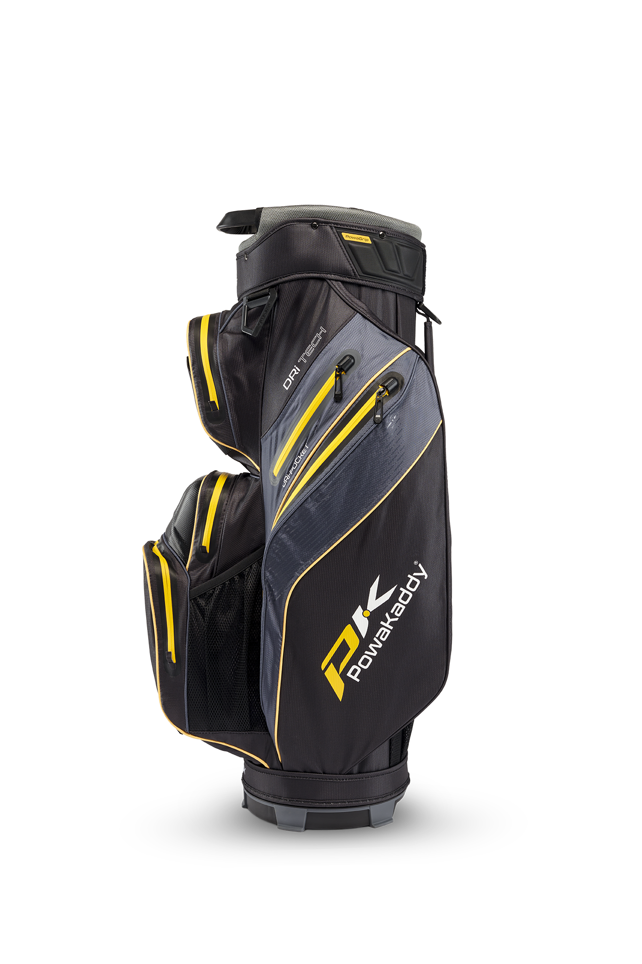 Powakaddy Dri Tech Waterproof Cart Golf Bag Black/Yellow - Image 2