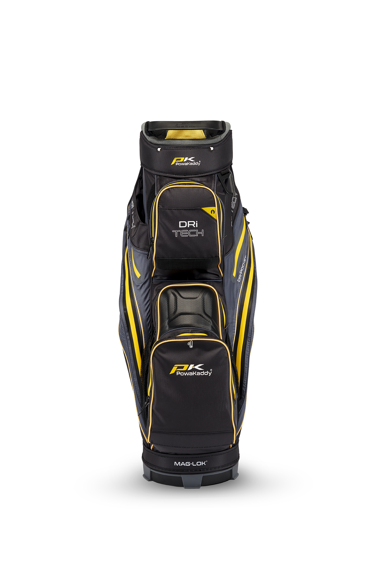 Powakaddy Dri Tech Waterproof Cart Golf Bag Black/Yellow - Image 3
