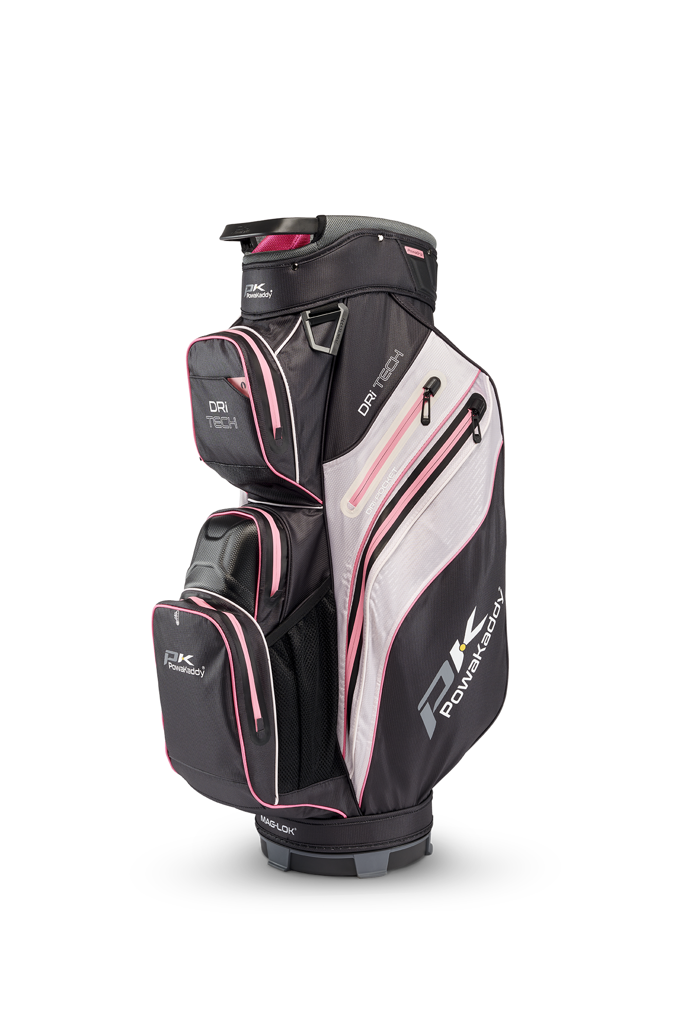 Powakaddy Dri Tech Waterproof Cart Golf Bag Black/Pink