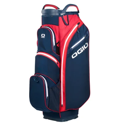 OGIO All Elements Silencer Waterproof Golf Cart Bag Red/White/Blue